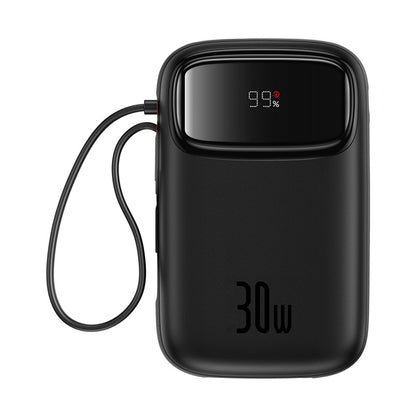 OS-Baseus QPow 2 Digital Display Fast-Charging Power Bank with 2 Built-in Type-c Cable