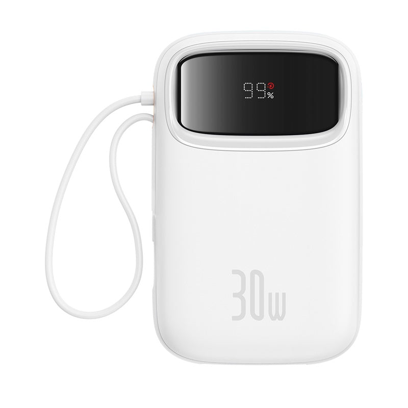 OS-Baseus QPow 2 Digital Display Fast-Charging Power Bank with 2 Built-in Type-c Cable